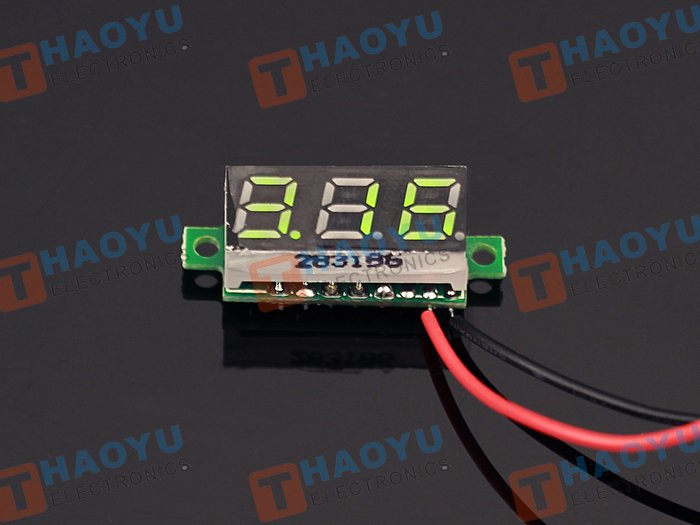 0.28 inch LED digital DC voltmeter - Green - Click Image to Close