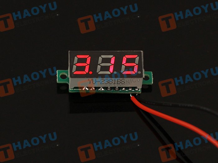 0.28 inch LED digital DC voltmeter - Red - Click Image to Close