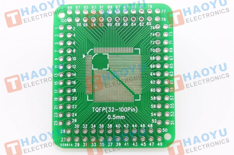 TQFP32-64 pin 0.8mm & TQFP32-100 pin 0.5mm - Breakout Board - Click Image to Close