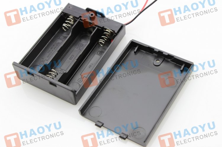 Battery Holder with Switch - 3 x AA - Click Image to Close