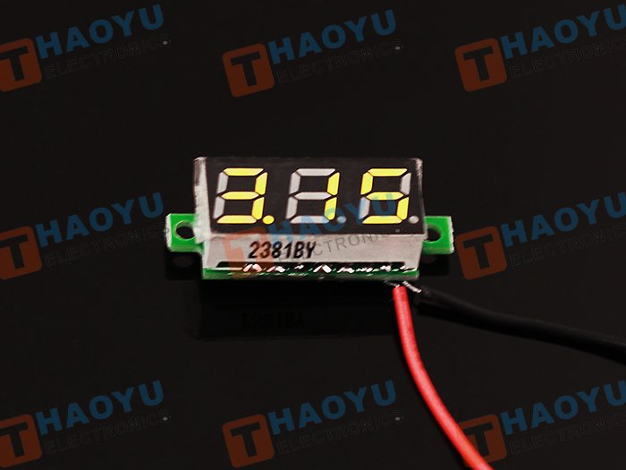 0.28 inch LED digital DC voltmeter - Yellow - Click Image to Close