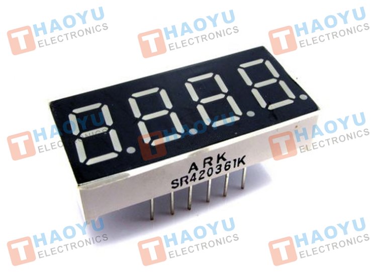 0.36" Four Digit Numeric Display Common Cathode - Click Image to Close