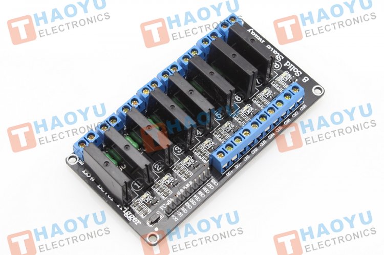 Eight channel Solid State Relay Module - Click Image to Close